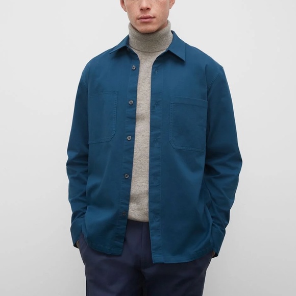 Long Sleeve Utility Workshirt - Brand New - NEVER WORN - Teal - Picture 1 of 4